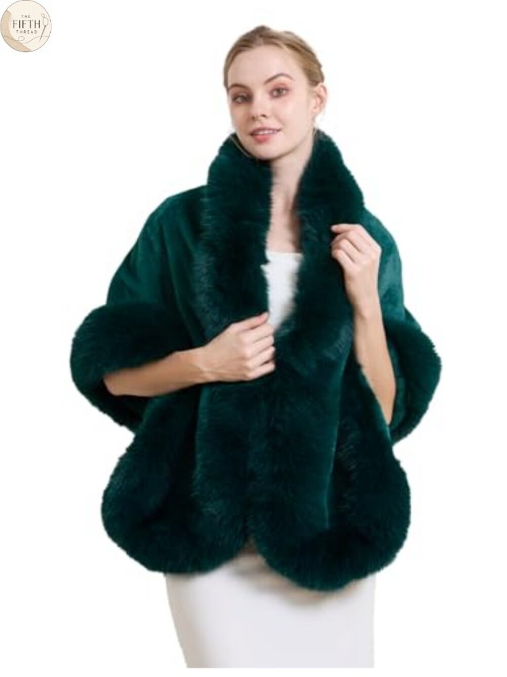 Faux Fur Shawl Wrap Stole for Bridal Wedding Formal Evening